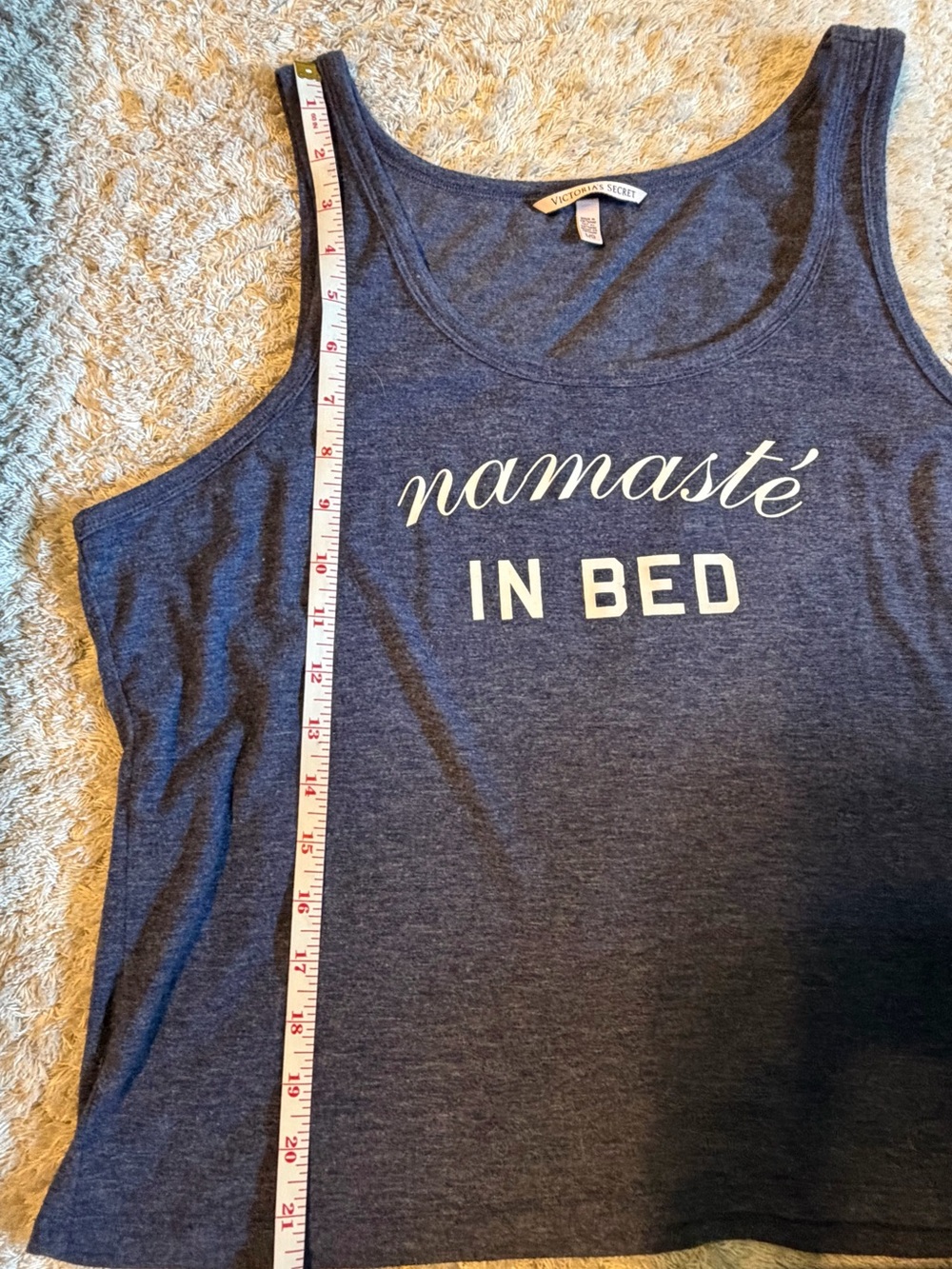 Victoria's Secret Navy & White 'Namasté IN BED' Tank and Brief Set large - Picture 3 of 6